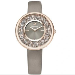 Beautiful Authentic Swarovski Ladies watch $380 retail. Stardust leather watch
